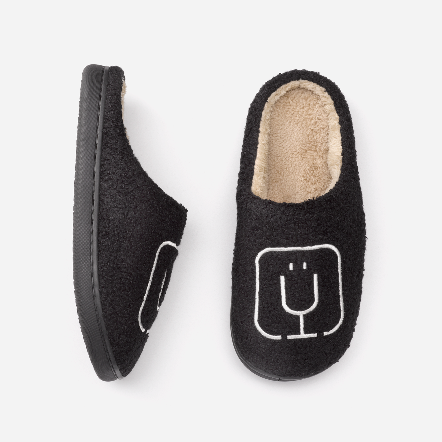 brumate-fuzzy-slippers-black-e4 apparel-slippers-above.png